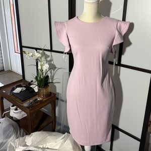 Calvin Klein trumpet sleeve dress
